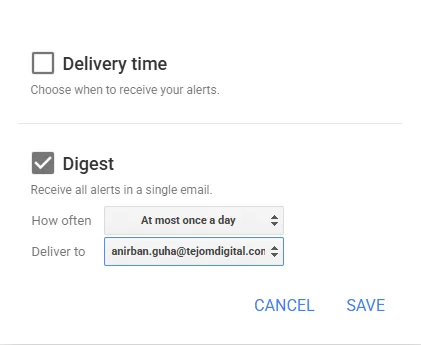 track your competiton using google alert - Screenshot 2